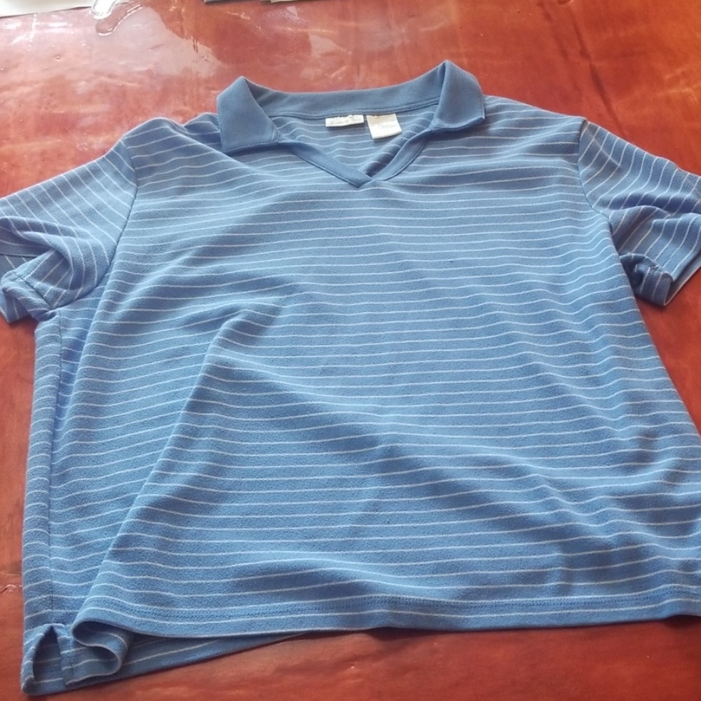 Blue and White Stripe Bobbie Brooks XL